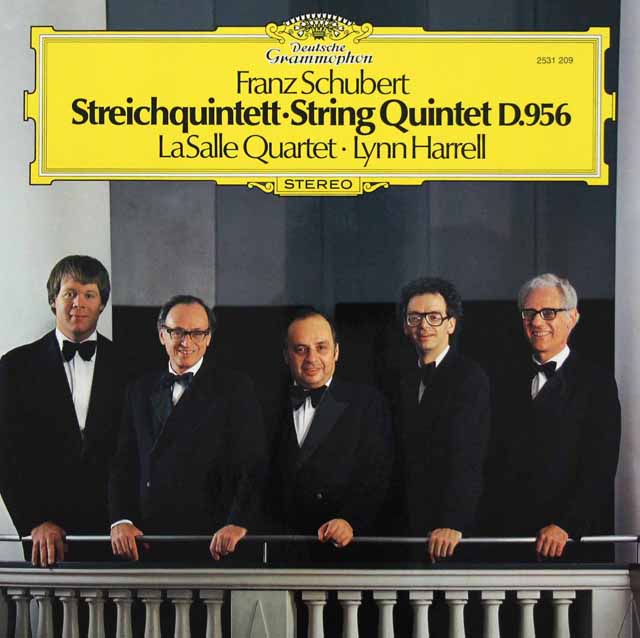 ラサール四重奏団、ハレルのシューベルト/弦楽五重奏曲　独DGG　3793　LP レコード