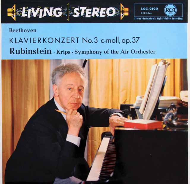 【独最初期盤】　ルービンシュタインのベートーヴェン/ピアノ協奏曲 第3番　独RCA　3793　LP レコード