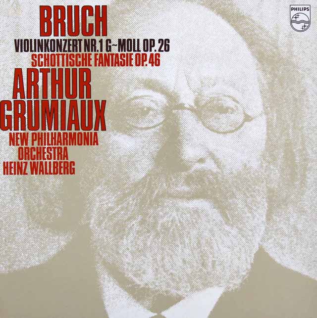 グリュミオーのブルッフ/ヴァイオリン協奏曲第1番、スコットランド幻想曲　蘭PHILIPS　3408　LP レコード