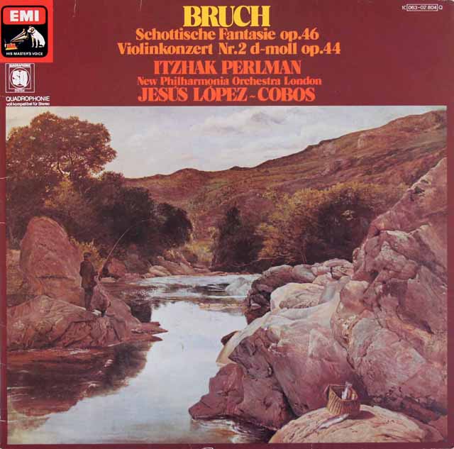 パールマンのブルッフ/「スコットランド幻想曲」ほか　独EMI　3899　LP レコード