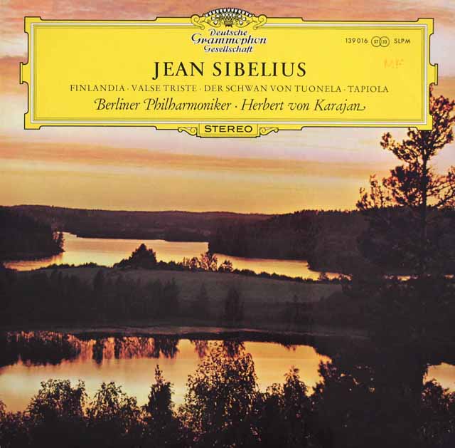 カラヤンのシベリウス/交響詩「フィンランディア」ほか　独DGG　3409　LP レコード