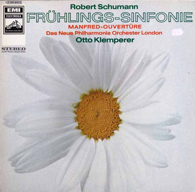 クレンペラーのシューマン/交響曲第1番「春」ほか　独EMI　3899　LP レコード