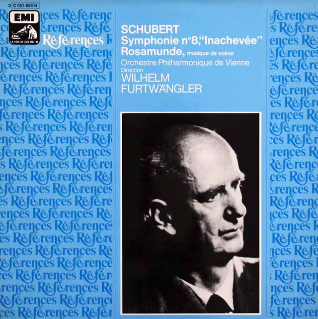 フルトヴェングラーのシューベルト/交響曲第8番「未完成」ほか　仏EMI（VSM）　3409　LP レコード