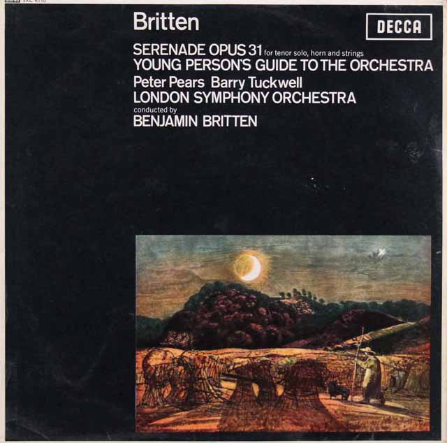 ブリテンの自作自演/青少年のための管弦楽入門ほか　英DECCA　3899　LP レコード