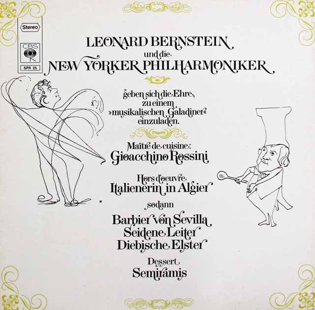 バーンスタインのロッシーニ/序曲集　独CBS　3899　LP レコード