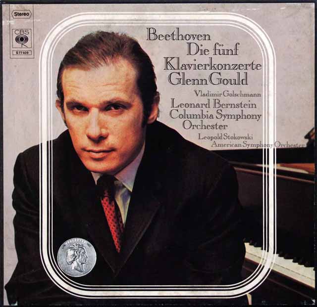 グールド、バーンスタインほかのベートーヴェン/ピアノ協奏曲全集 　独CBS　3407　LP レコード
