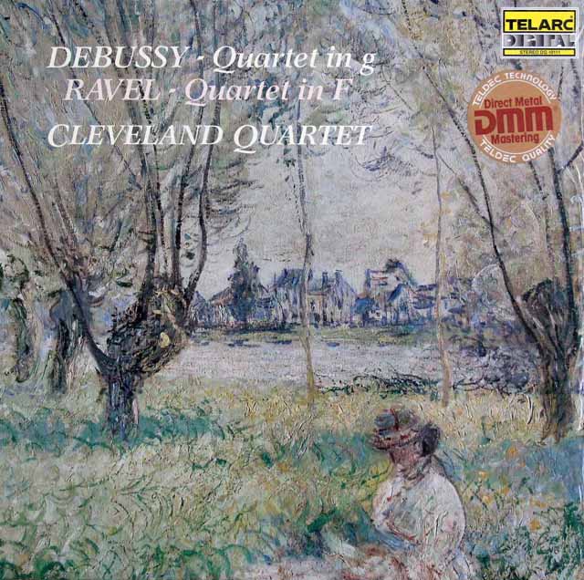 クリーヴランド弦楽四重奏団のドビュッシー＆ラヴェル/弦楽四重奏曲集　独TELARC　3410　LP レコード