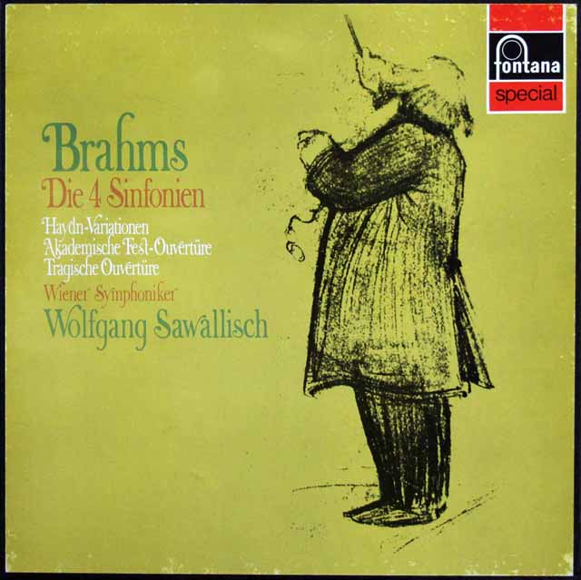 サヴァリッシュのブラームス/交響曲、管弦楽曲集　 蘭fontana　3410　LP レコード