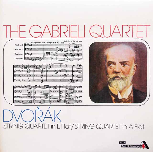 ガブリエリ四重奏団のドヴォルザーク/弦楽四重奏曲第10、14番　英DECCA (Ace of Diamonds)　3898　LP レコード