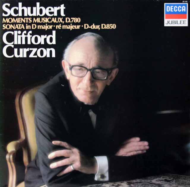 カーゾンのシューベルト/楽興の時、ピアノソナタ第17番　蘭DECCA　3411　LP レコード