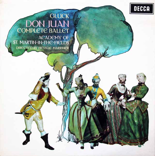 マリナーのグルック/バレエ音楽「ドン・ファン」全曲　英DECCA　3898　LP レコード