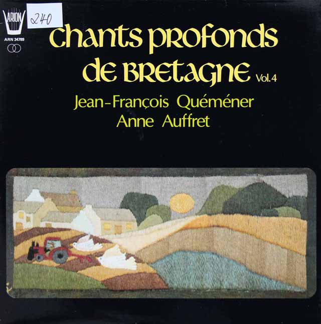 ジャン=フランソワ、オフレジャン=フランソワ、オフレのブルターニュの深い歌　第4集　仏ARION　3898　LPレコード