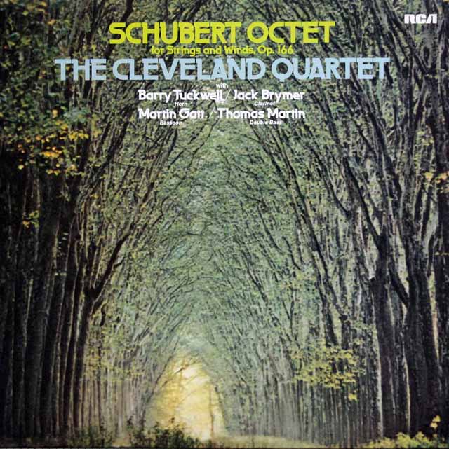 タックウェル、ブライマー、クリーヴランド四重奏団らのシューベルト/八重奏曲 ヘ長調　独RCA　3898　LP レコード
