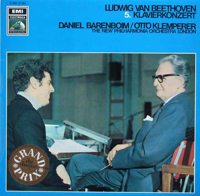 クレンペラー、バレンボイムのベートーヴェン/ピアノ協奏曲第5番「皇帝」　独EMI　3411　LP レコード