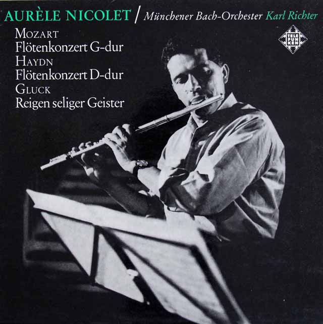 ニコレ、リヒターのモーツァルト/フルート協奏曲第1番ほか　独TELEFUNKEN　3898　LP レコード