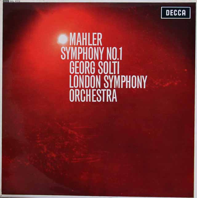 ショルティのマーラー/交響曲第1番「巨人」　英DECCA　3898　LP レコード