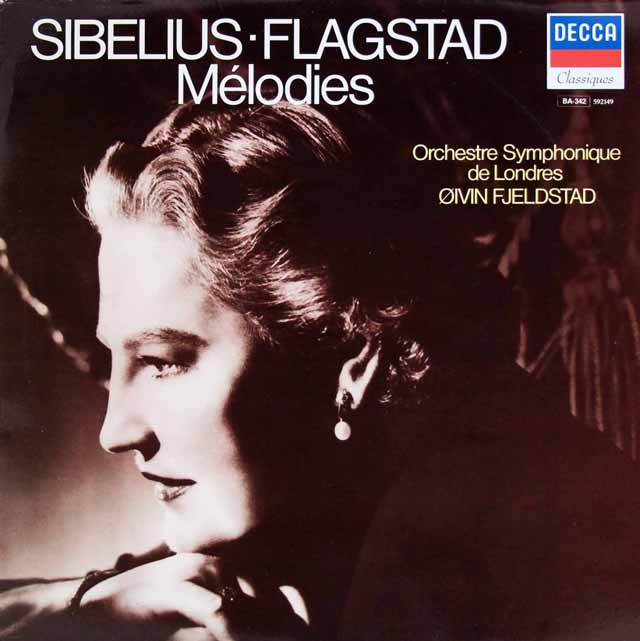 フラグスタートのシベリウス/歌曲集　仏DECCA　3412　LP レコード