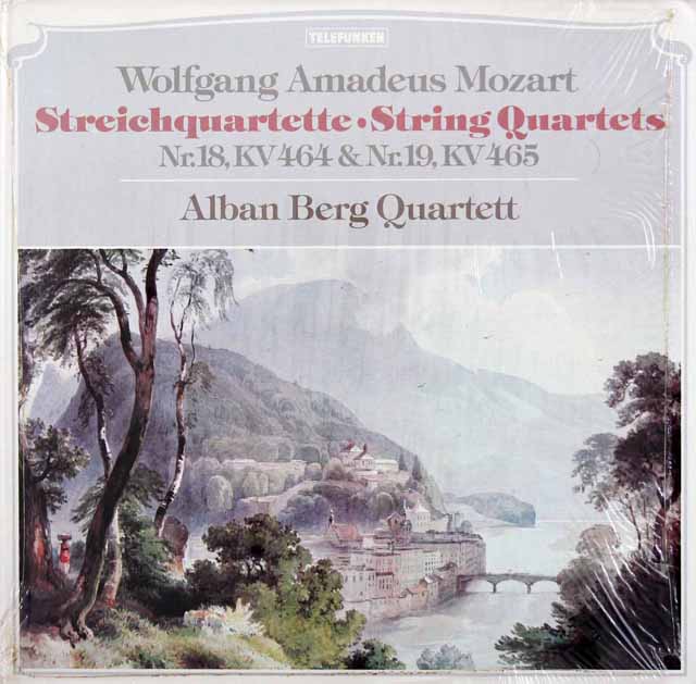 アルバン・ベルク四重奏団のモーツァルト/弦楽四重奏曲第18、19番　独TELEFUNKEN　3898　LP レコード