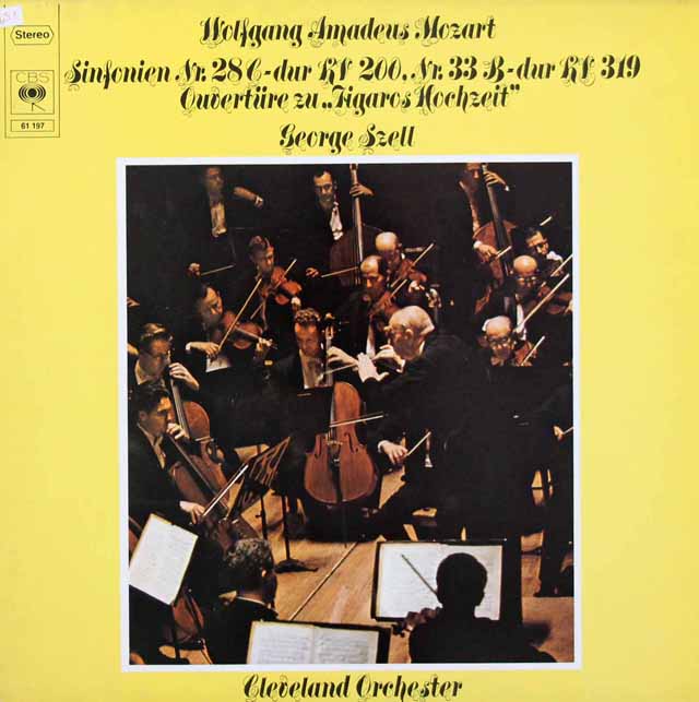 セルのモーツァルト/交響曲第28、33番、「フィガロの結婚」序曲　独CBS　3898　LP レコード