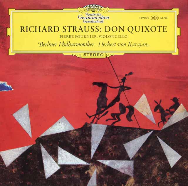 【独最初期盤・オリジナル盤】　フルニエ、カラヤンのR.シュトラウス/交響詩「ドン・キホーテ」　独DGG　3412　LP レコード