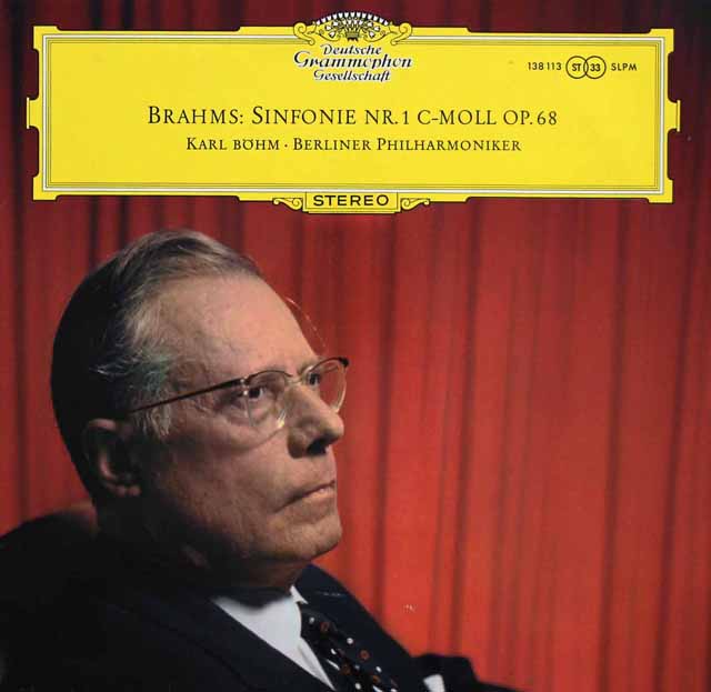 ベームのブラームス/交響曲第1番　独DGG　3412　LP レコード