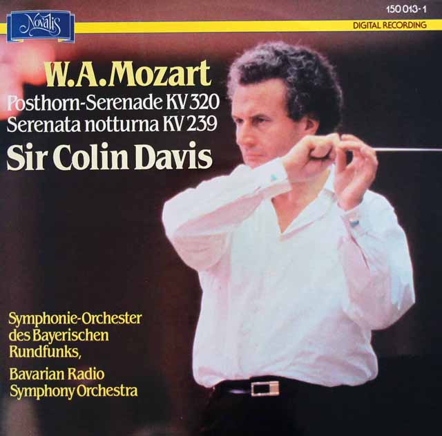 デイヴィスのモーツァルト/ポストホルン・セレナーデほか　スイスNovalis　3898　LP レコード