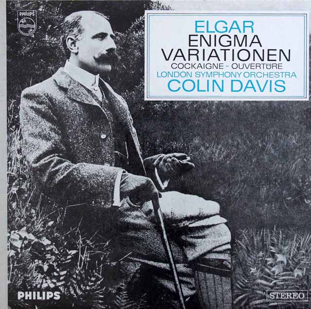 デイヴィスのエルガー/エニグマ変奏曲ほか　蘭PHILIPS　3413　LP レコード