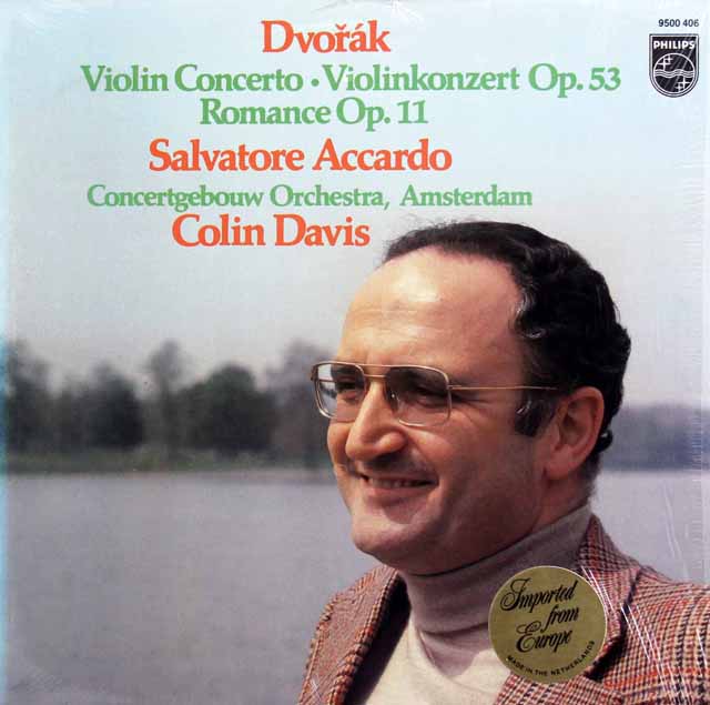 アッカルド、デイヴィスのドヴォルザーク/ヴァイオリン協奏曲ほか　蘭PHILIPS　3897　LP レコード