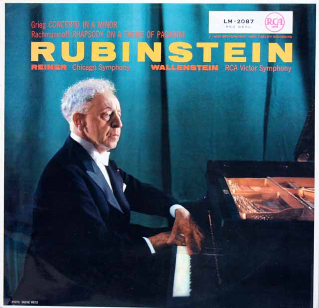 ルービンシュタインのグリーグ/ピアノ協奏曲ほか　独RCA 　3897　LP レコード