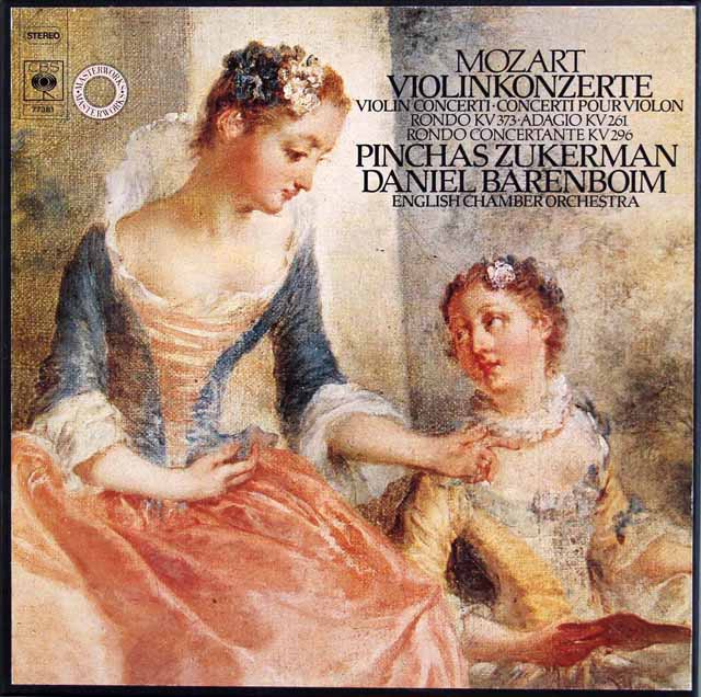 ズッカーマン、バレンボイムのモーツァルト/ヴァイオリン協奏曲全集　独CBS　3897　LP レコード