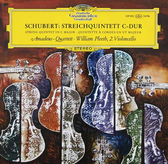【日本未発売】　アマデウス四重奏団のシューベルト/弦楽五重奏曲ハ長調　独DGG　3897　LP レコード