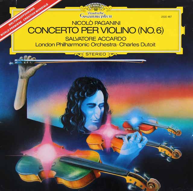 アッカルドのパガニーニ/ヴァイオリン協奏曲第6番　独DGG　3897　LP レコード