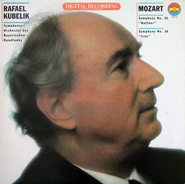 クーベリックのモーツァルト/交響曲第35番「ハフナー」、第36番「リンツ」　米CBS　3897　LP レコード
