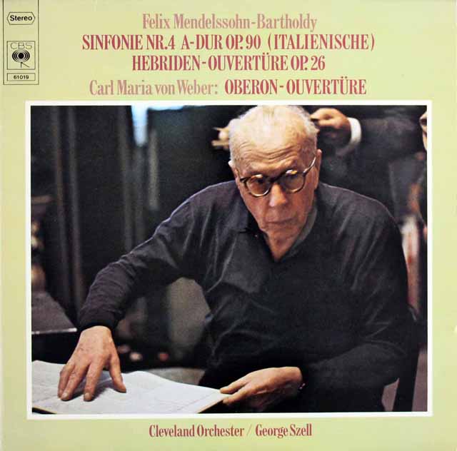 セルのメンデルスゾーン/交響曲第4番「イタリア」ほか　独CBS　3415　LP レコード
