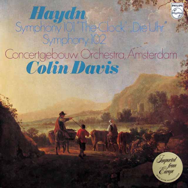 デイヴィスのハイドン/交響曲第101番「時計」ほか　蘭PHILIPS　3897　LP レコード