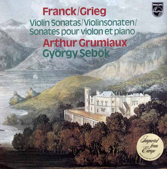 グリュミオー、シェベークのフランク、グリーグ/ヴァイオリンソナタ集　蘭PHILIPS　3415　LP レコード