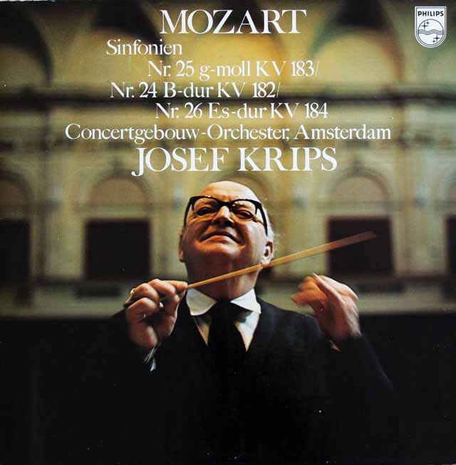【オリジナル盤】　クリップスのモーツァルト/交響曲第24、25、26番　蘭PHILIPS　3415　LP レコード