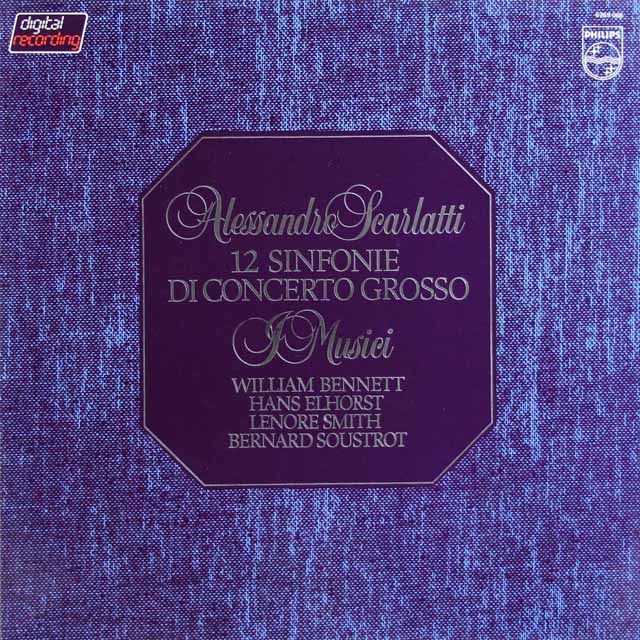 イ・ムジチ、ベネットらのスカルラッティ/シンフォニア第1～12番　蘭PHILIPS　3415　LP レコード