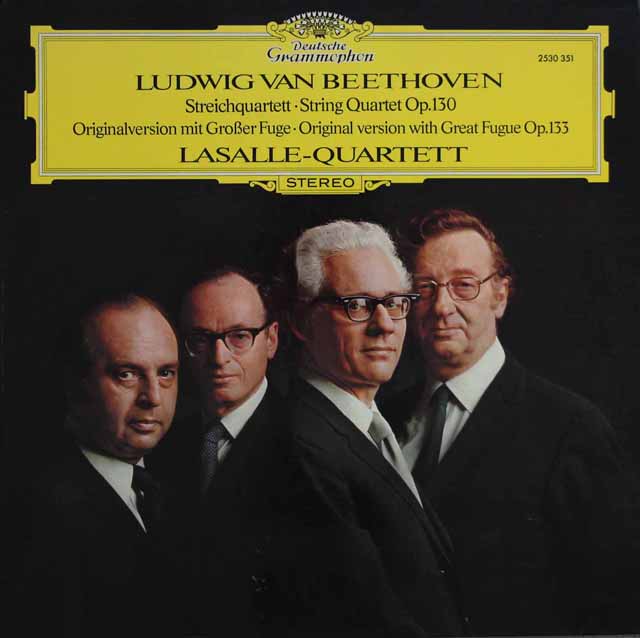ラサール四重奏団のベートーヴェン/弦楽四重奏曲第13番　独DGG　3897　LP レコード