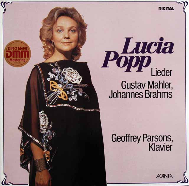 ポップのブラームス、マーラー/歌曲集　独ACANTA　3415　LP レコード