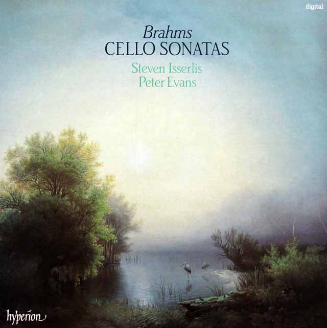 イッサーリス、エヴァンスのブラームス/チェロソナタ第1、2番　独hyperion　3897　LP レコード