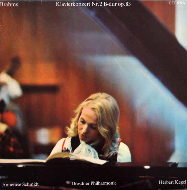 A.シュミットとケーゲルのブラームス/ピアノ協奏曲第2番　独ETERNA　3415　LP レコード