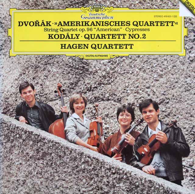 ハーゲン四重奏団のドヴォルザーク/弦楽四重奏曲第12番「アメリカ」ほか　独DGG　3416　LP レコード
