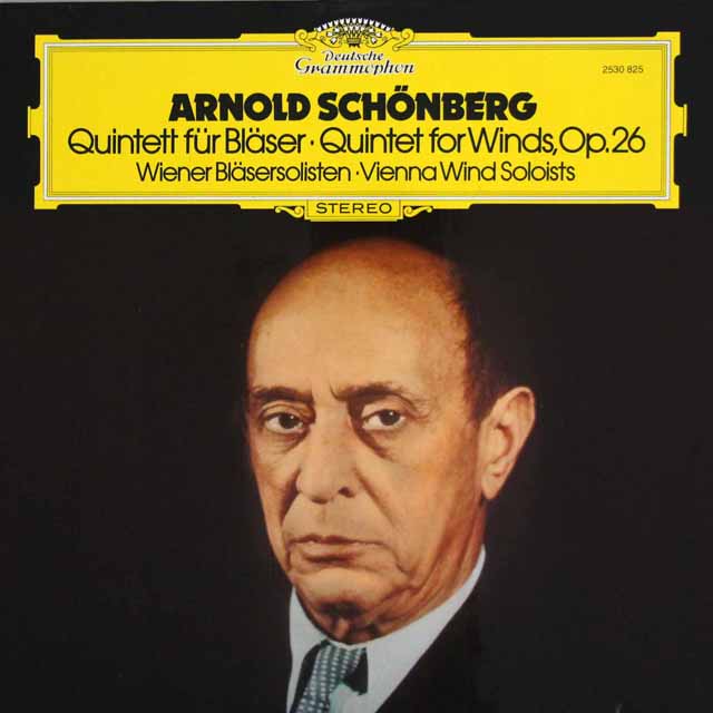 ウィーン・フィル管楽ゾリステンのシェーンベルク/管楽五重奏曲 　独DGG　3416　LP レコード
