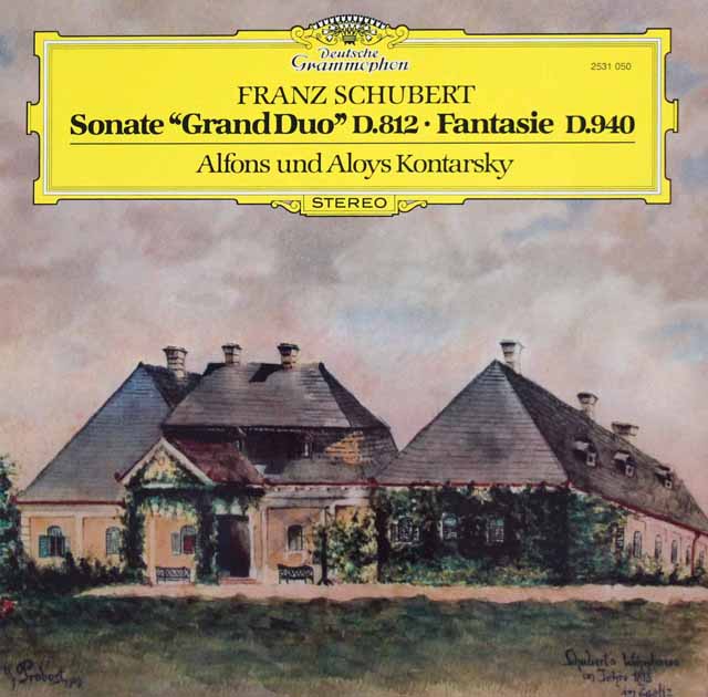 コンタルスキー兄弟のシューベルト/「幻想曲」ほか　独DGG　3897　LP レコード