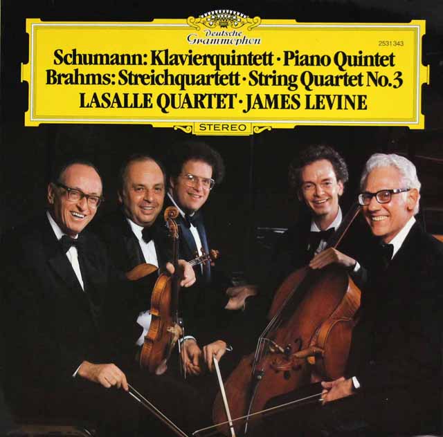 レヴァイン、ラサール四重奏団のシューマン/ピアノ五重奏曲変ホ長調ほか　独DGG　3416　LP レコード