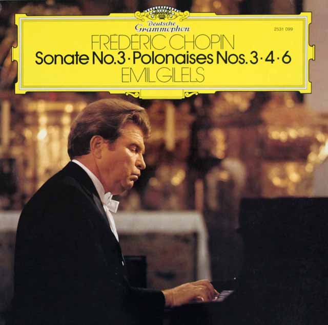 ギレリスのショパン/ピアノソナタ第3番ほか　独DGG　3897　LP レコード