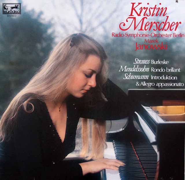 メルシャー、ヤノフスキのR.シュトラウス/ブルレスケ ほか　独eurodisc　3416　LP レコード