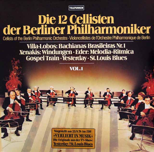 ベルリン・フィルの12人のチェロ奏者たち vol.1　独TELEFUNKEN　3897　LP レコード