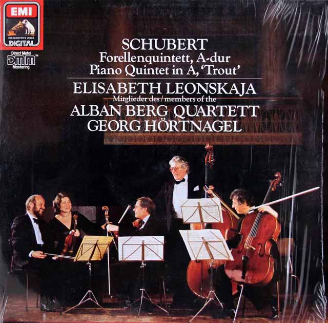 レオンスカヤ、アルバン・ベルク四重奏団のシューベルト/ピアノ五重奏曲「ます」　独EMI　3897　LP レコード